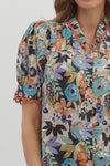 Cinnamon Floral Blouse