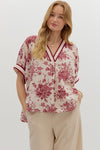 Floral Dolman w/ band detail