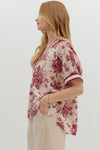 Floral Dolman w/ band detail