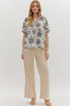 Floral Dolman w/ band detail