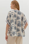 Floral Dolman w/ band detail