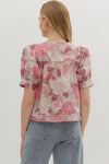 Rose Pleated Front Blouse