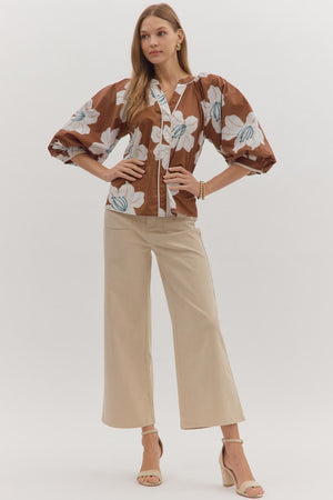 Lydia Floral Puff Sleeve Blouse