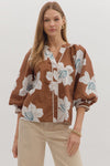 Lydia Floral Puff Sleeve Blouse