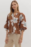 Lydia Floral Puff Sleeve Blouse