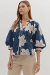 Lydia Floral Puff Sleeve Blouse
