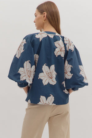 Lydia Floral Puff Sleeve Blouse