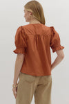 Silvi Smocked Front Blouse