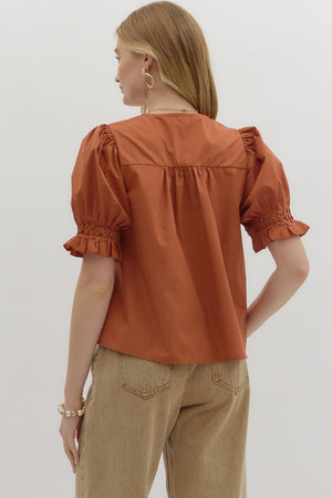 Silvi Smocked Front Blouse