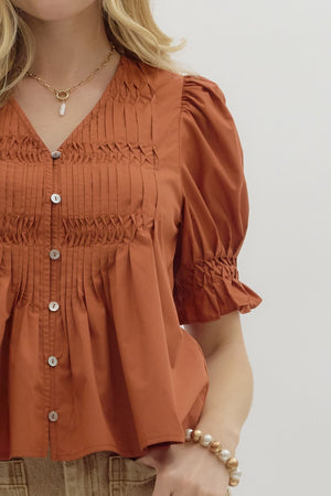 Silvi Smocked Front Blouse
