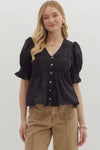 Silvi Smocked Front Blouse