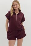 Scuba Front Zip Pullover TOP