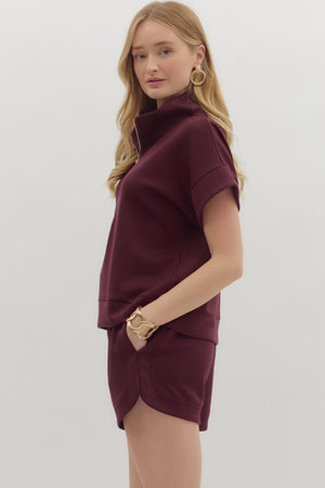 Scuba Front Zip Pullover TOP