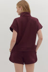 Scuba Front Zip Pullover TOP