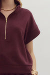 Scuba Front Zip Pullover TOP
