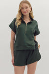 Scuba Front Zip Pullover TOP