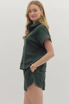 Scuba Front Zip Pullover TOP