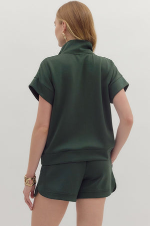 Scuba Front Zip Pullover TOP