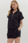 Scuba Front Zip Pullover TOP
