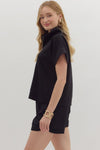 Scuba Front Zip Pullover TOP