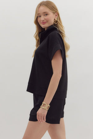 Scuba Front Zip Pullover TOP