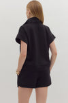 Scuba Front Zip Pullover TOP