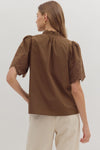 Vera Blouse w/ Flare Embroidered Sleeve
