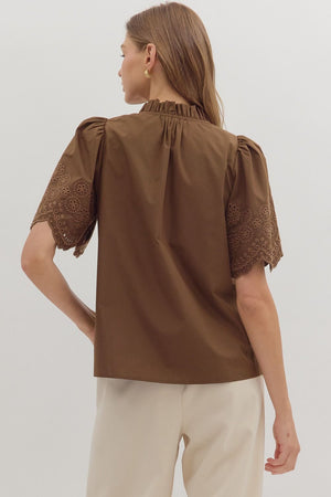 Vera Blouse w/ Flare Embroidered Sleeve