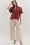 Vera Blouse w/ Flare Embroidered Sleeve