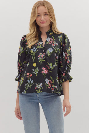 Botanical Blooms Blouse