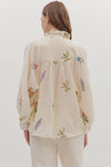 Dainty Botanical Floral Embroidered Blouse