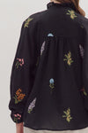 Dainty Botanical Floral Embroidered Blouse