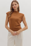 Bestselling Solid Cap Sleeve Mock Neck