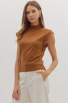 Bestselling Solid Cap Sleeve Mock Neck