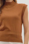 Bestselling Solid Cap Sleeve Mock Neck