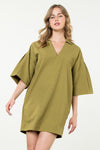 THML Olive textured dress FINAL SALE