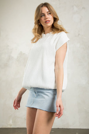 THML Textured white top