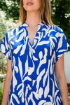 THML Blue Skies Drop Ruffle Dress