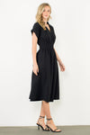 THML Black Textured Midi