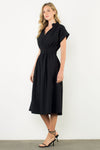 THML Black Textured Midi