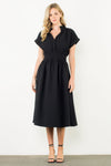 THML Black Textured Midi