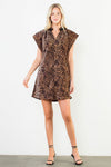 THML Suede Cheetah Dress