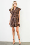 THML Suede Cheetah Dress