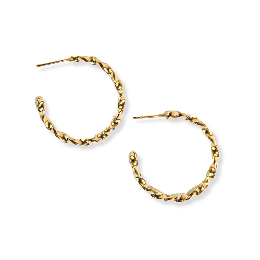 Ink and Alloy Gretchen twisted hoop earrings