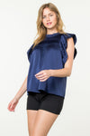 THML Silky Pleated Bodice Blouse