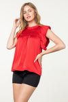 THML Silky Pleated Bodice Blouse