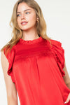 THML Silky Pleated Bodice Blouse