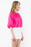 THML Puff Sleeve Bubble Blouse