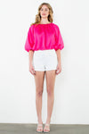 THML Puff Sleeve Bubble Blouse