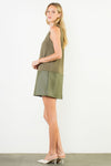THML Sleeveless Mixed Media Dress